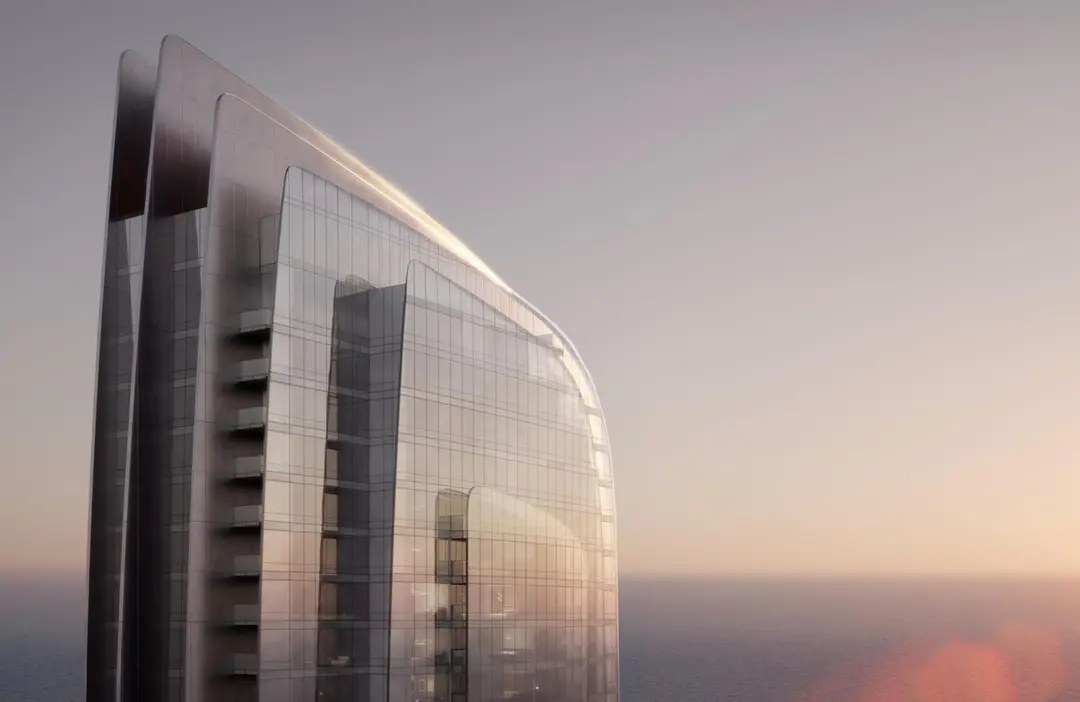 W Residences by Taraf Holding exterior view on Al Maryah Island, Abu Dhabi, showcasing modern luxury architecture and waterfront elegance.